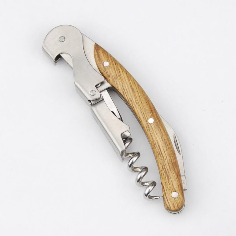 waiter's friend corkscrew wine bottle opener with wooden handle by forkry